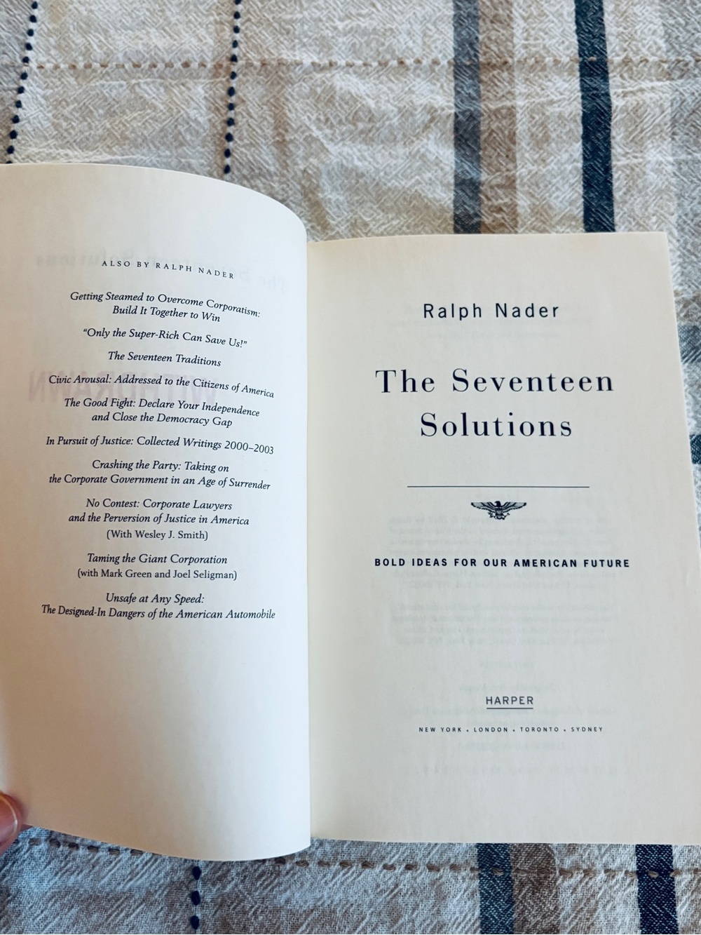 The Seventeen Solutions by Ralph Nader Soft Cover Book 2012 Ex Library Politics - Picture 7 of 10